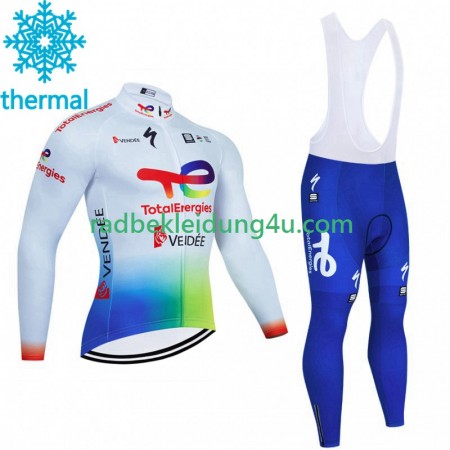 Set Langarmtrikot + Trägerhose Lange Winter Thermal Fleece Totalenergies 2023